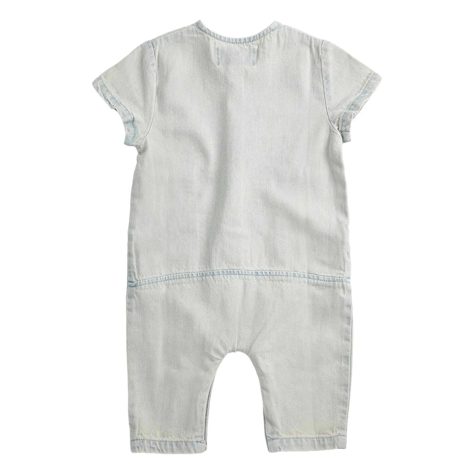 Bobo Choses - Organic Cotton Washed Denim Jumpsuit | Light Blue