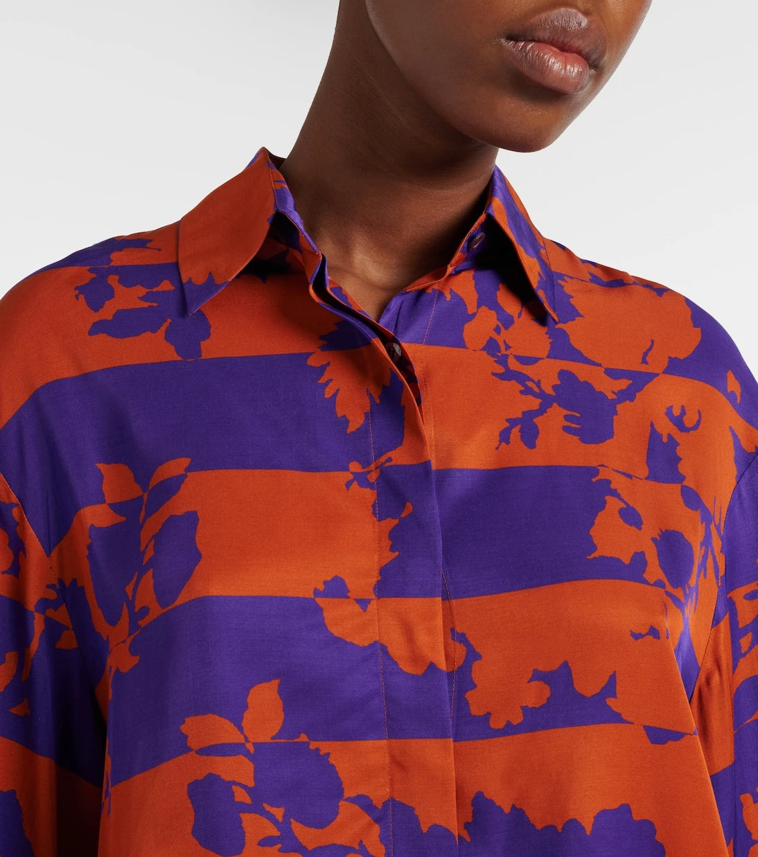 Dries Van Noten - Printed satin shirt