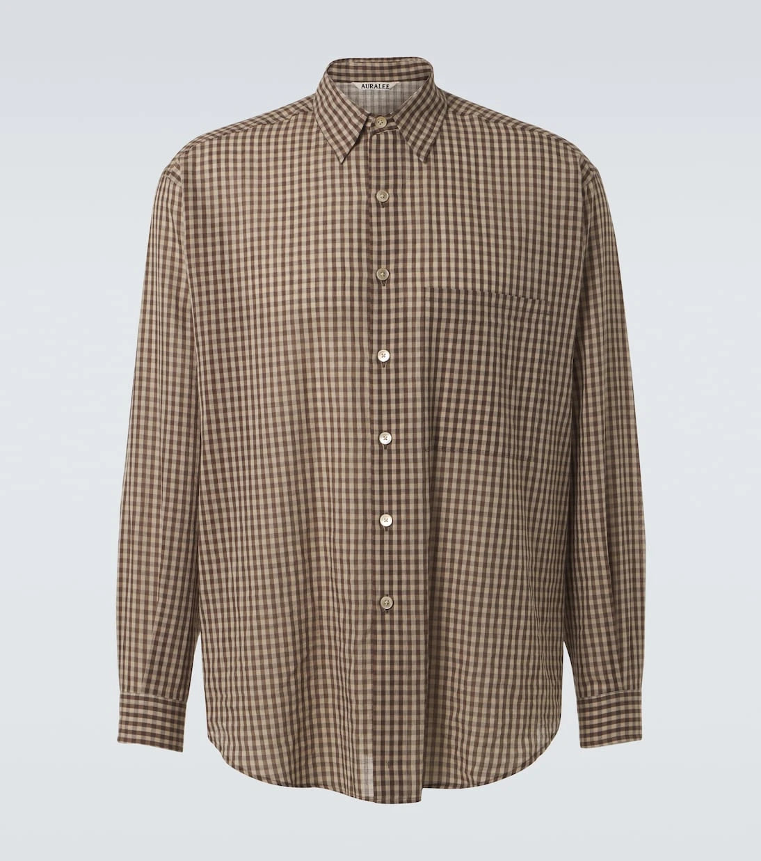 Auralee - Airy gingham cotton shirt