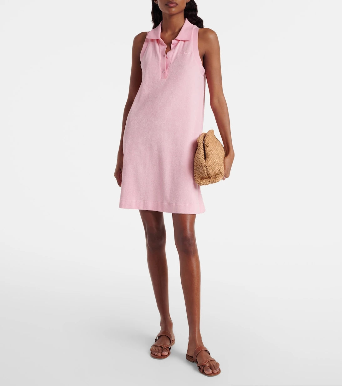 Hunza G - Logo cotton terry polo dress