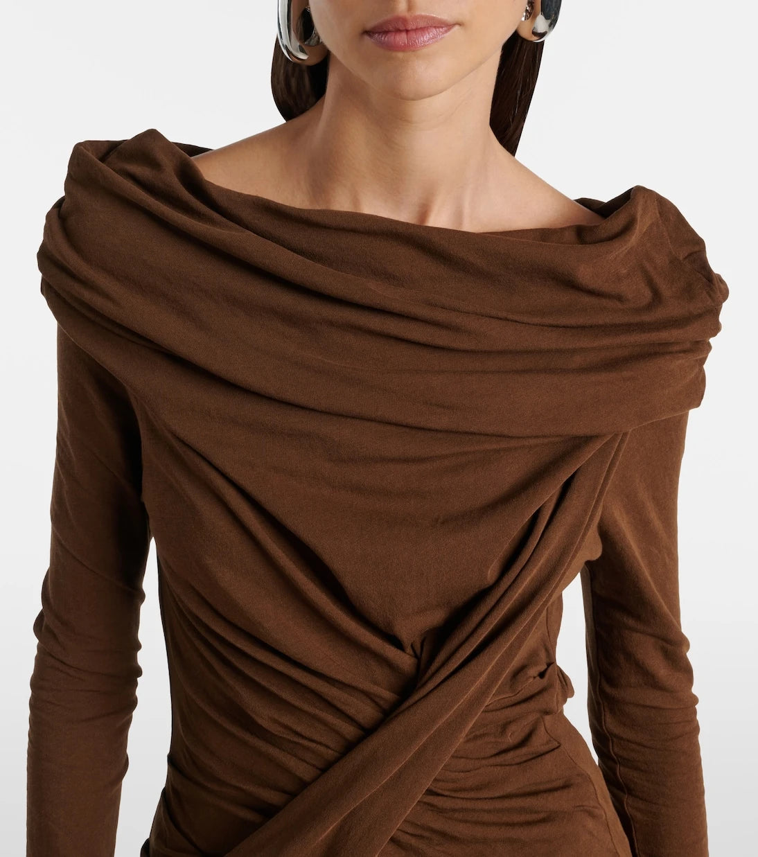 Entire Studios - Off-shoulder cotton-blend jersey top