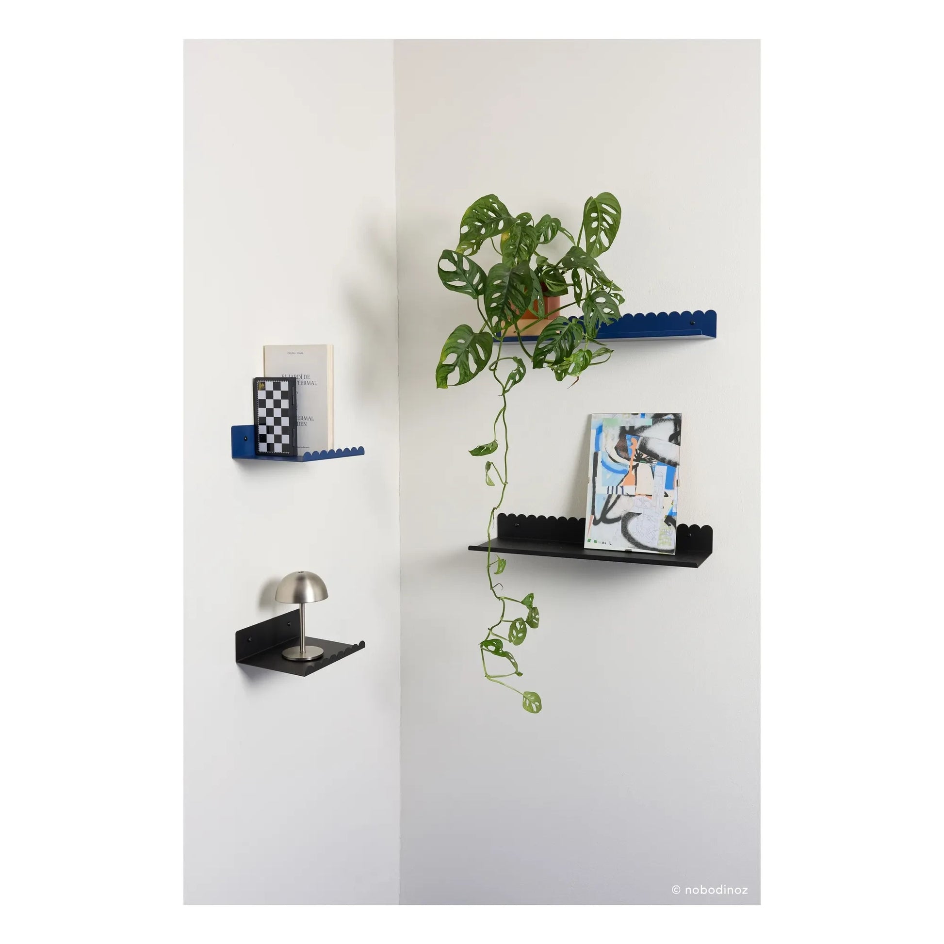 Nobodinoz - Vibes wall shelf 20x16 cm | Black
