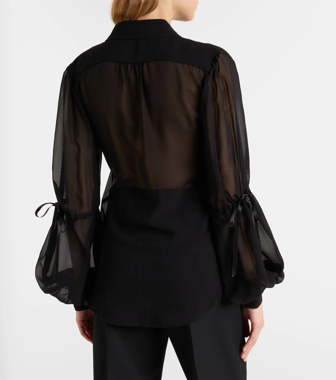 Nina Ricci - بلوزة شيفون حريرية