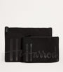Harrods Black Medium Cotton Logo Pouch