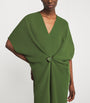 Green Silk Crepe Dress