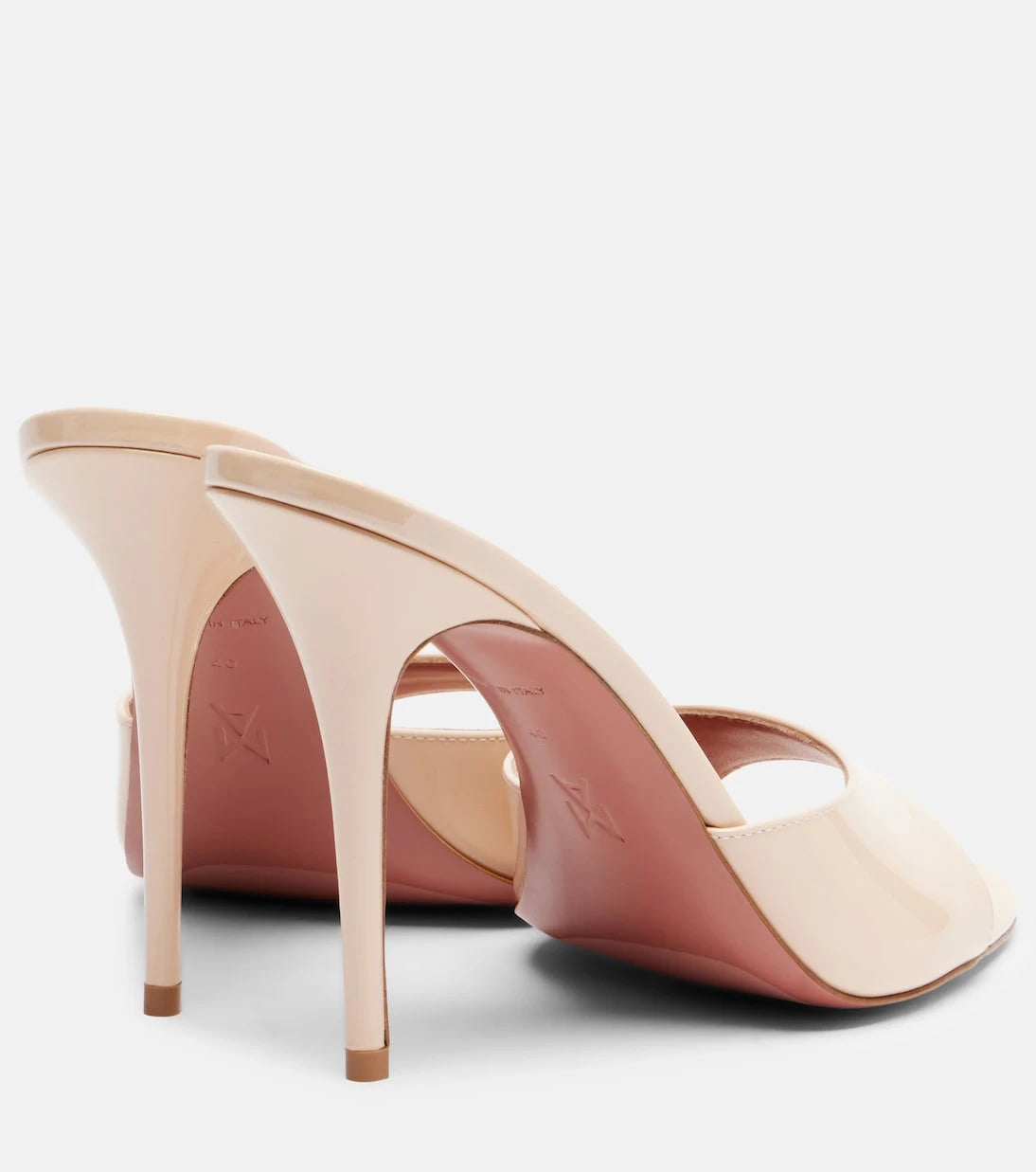 Amina Muaddi - Elodie 105 patent leather mules