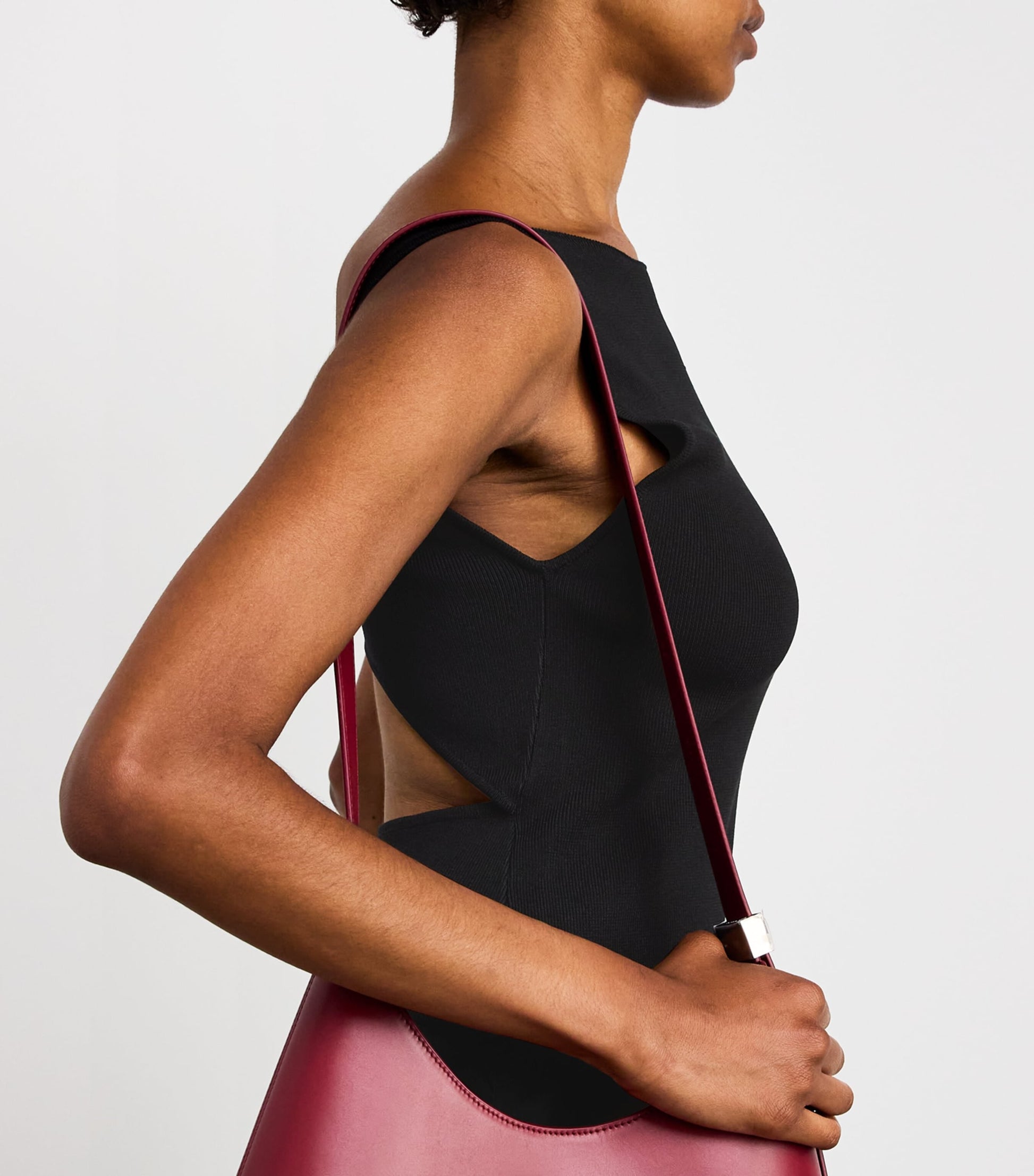 St. Agni Black Cut-Out Maxi Dress