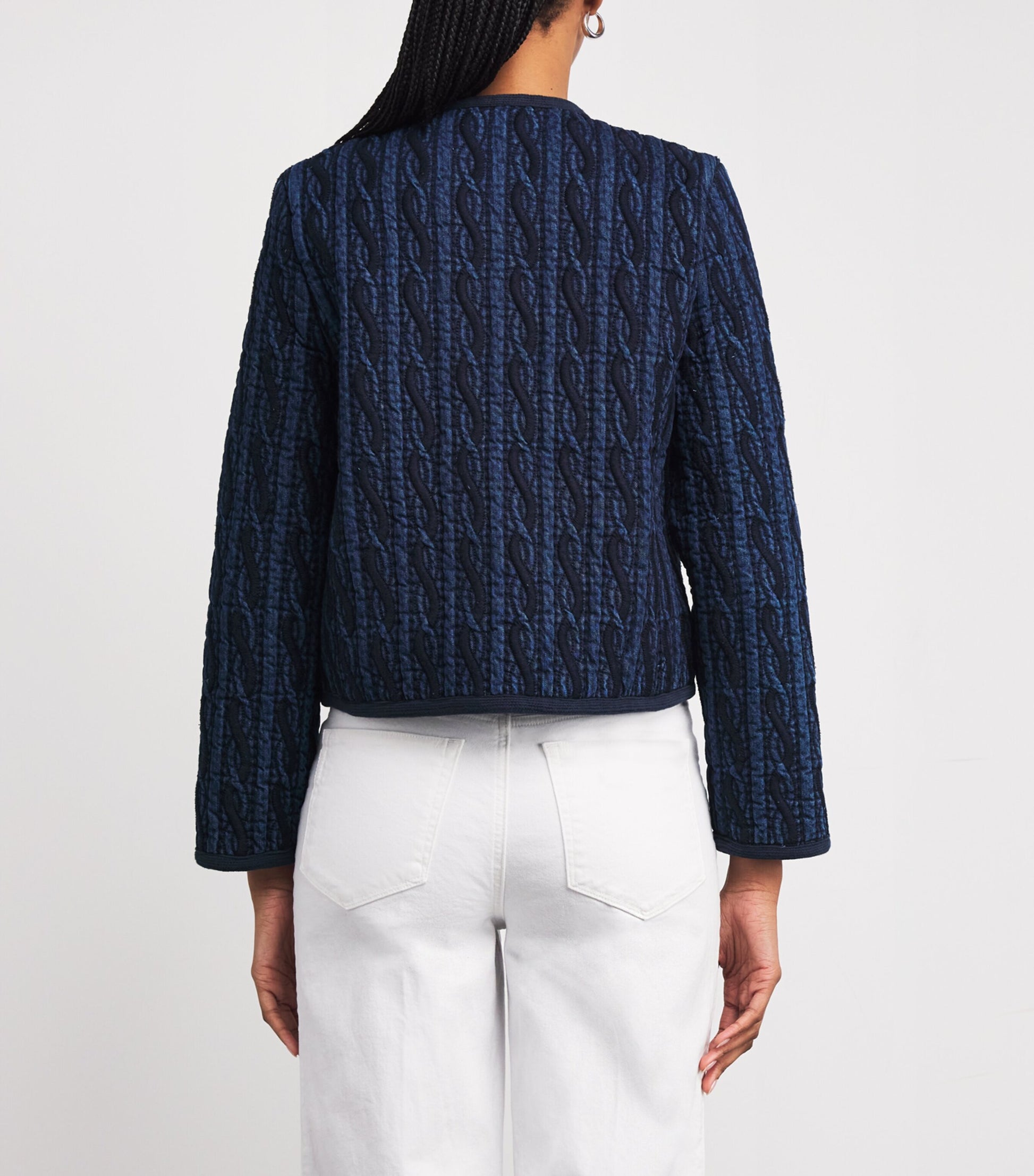 Rag & Bone White Quilted Carter Denim Jacket