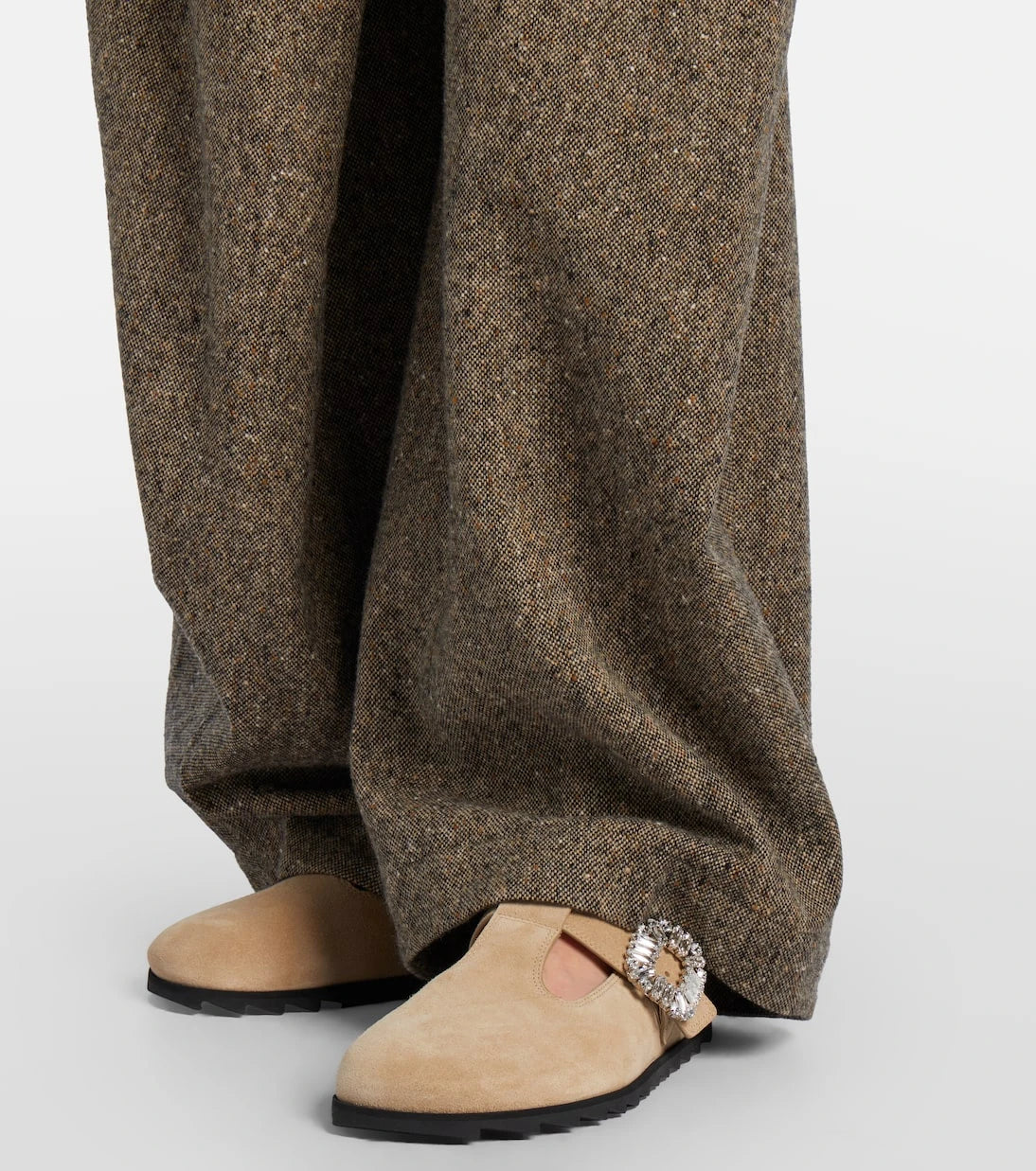Roger Vivier - Slidy Viv' embellished suede mules