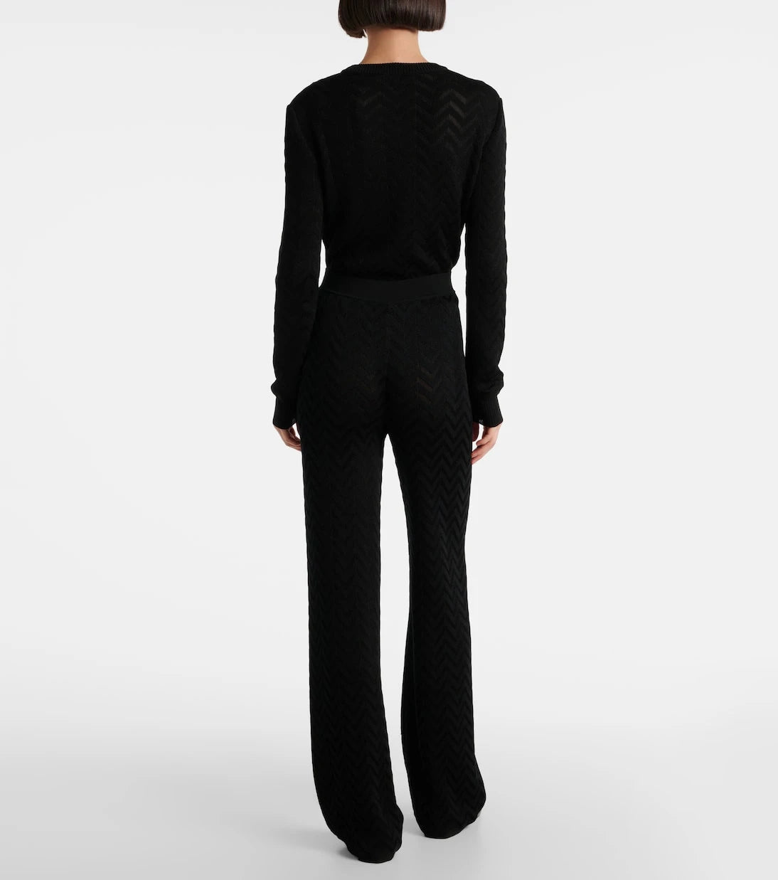 Missoni - High-rise cotton-blend wide-leg pants