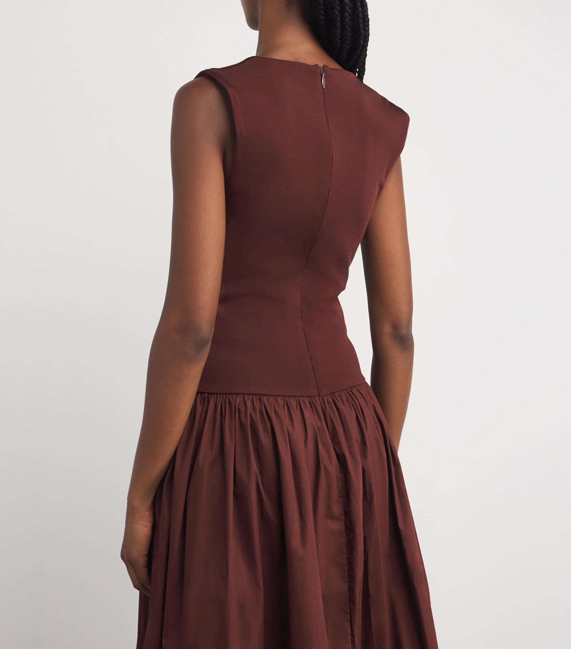 Cotton Knit Midi Dress