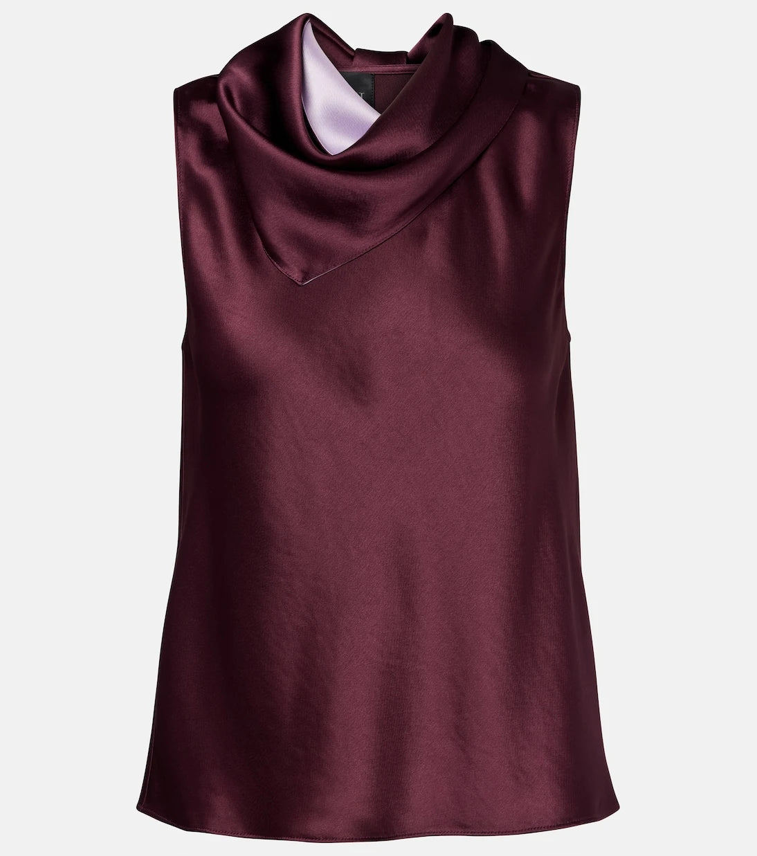 Leset - Barb draped satin top