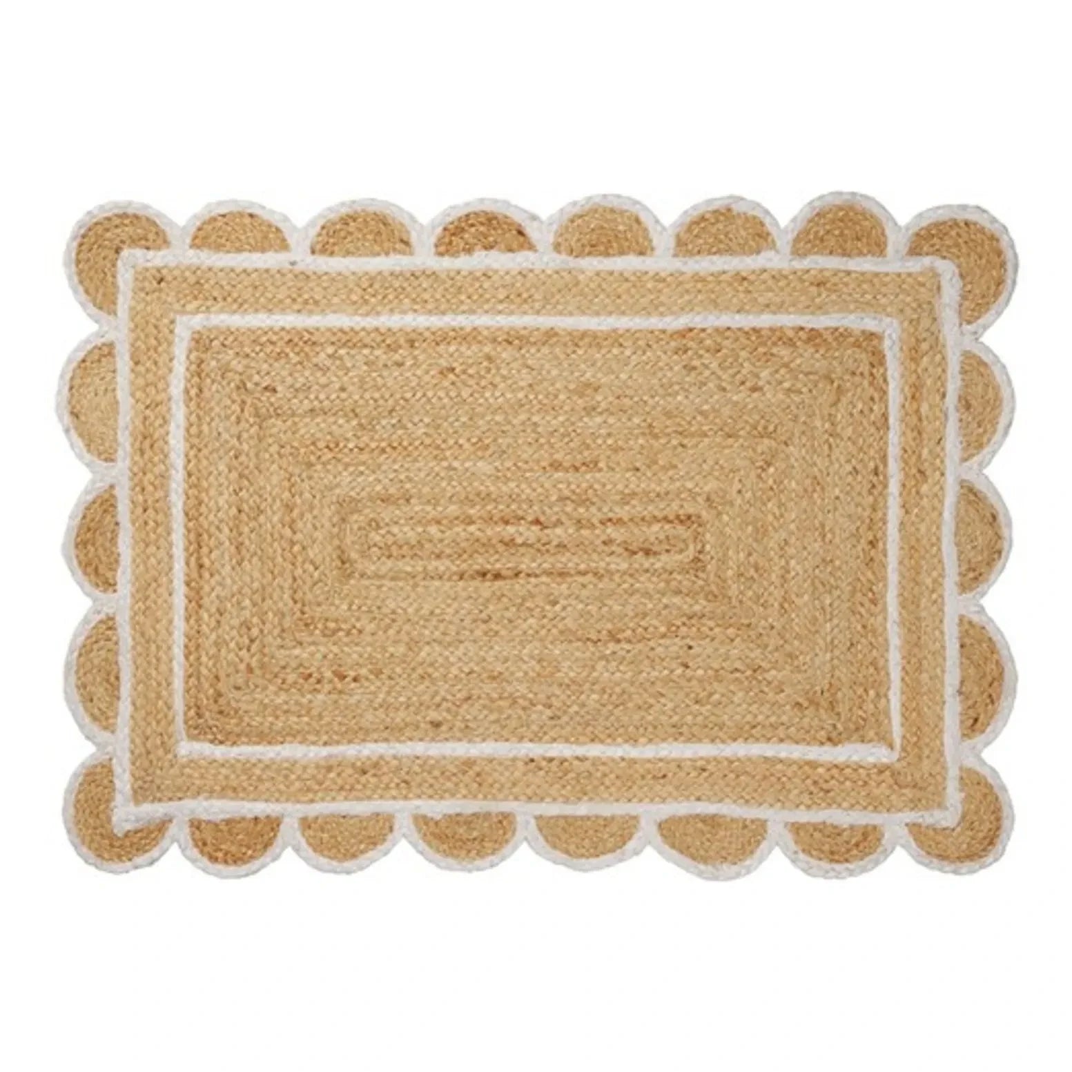 Broste Copenhagen - Scallop jute doormat | Natural