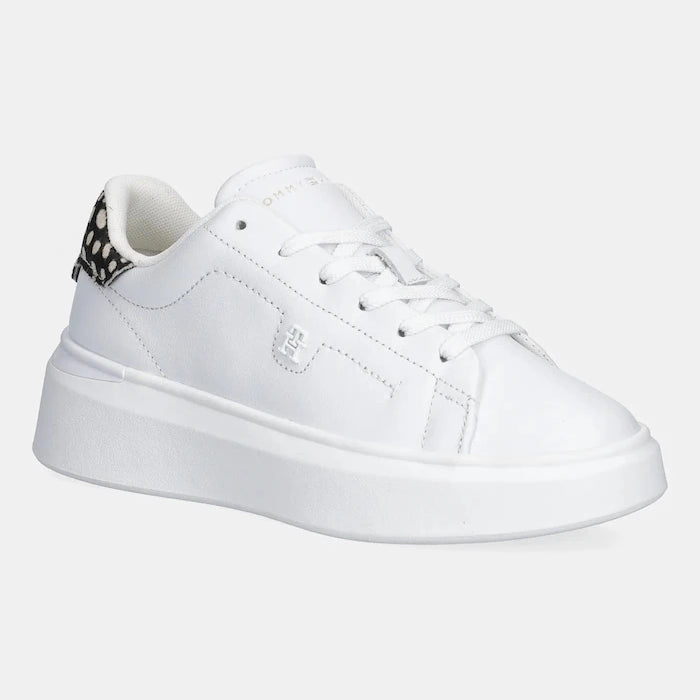 Кожени маратонки Tommy Hilfiger ANIMAL PRINT PLATFORM SNEAKER