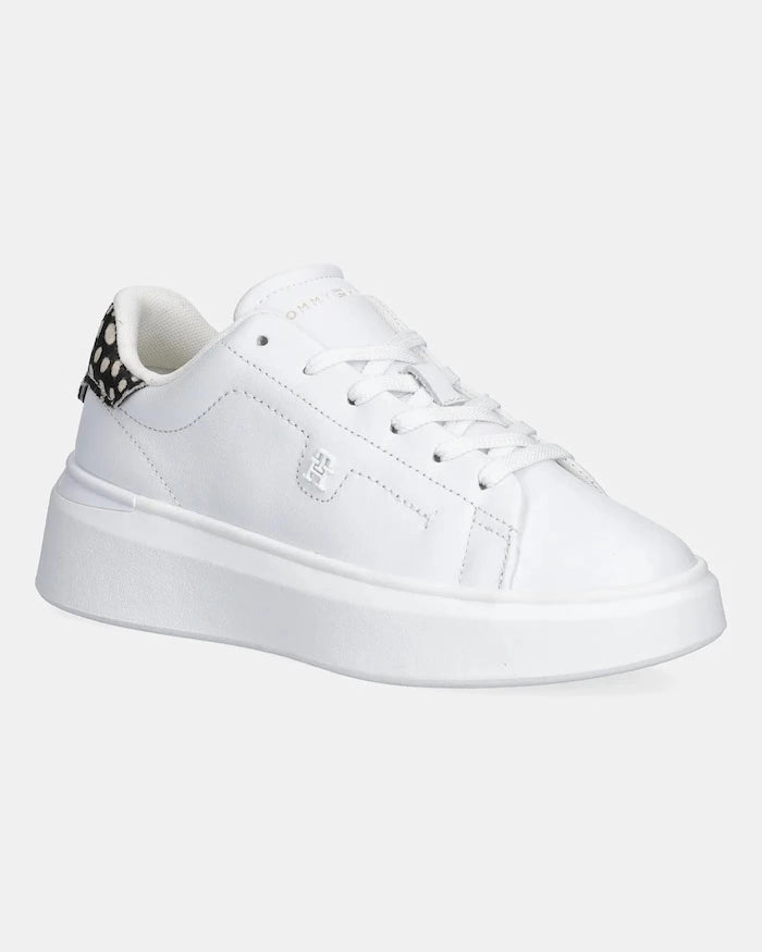 Tommy Hilfiger ANIMAL PRINT PLATFORM SNEAKER Deri Spor Ayakkabı