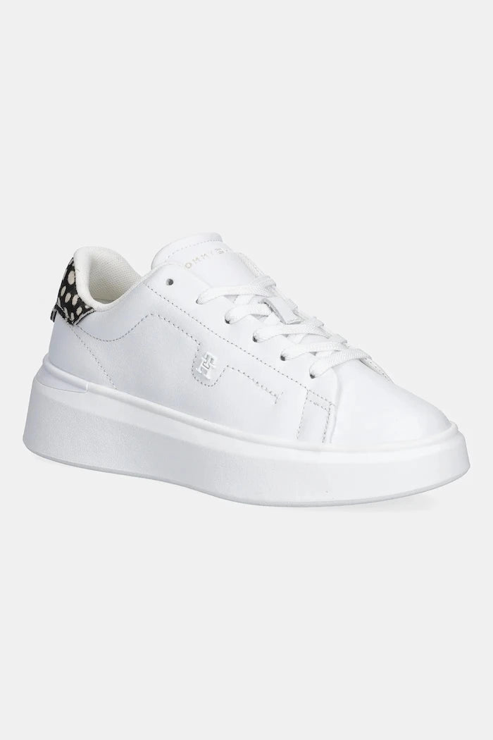 Кожени маратонки Tommy Hilfiger ANIMAL PRINT PLATFORM SNEAKER