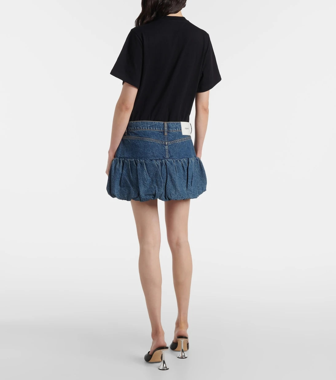 Coperni - Balloon denim miniskirt