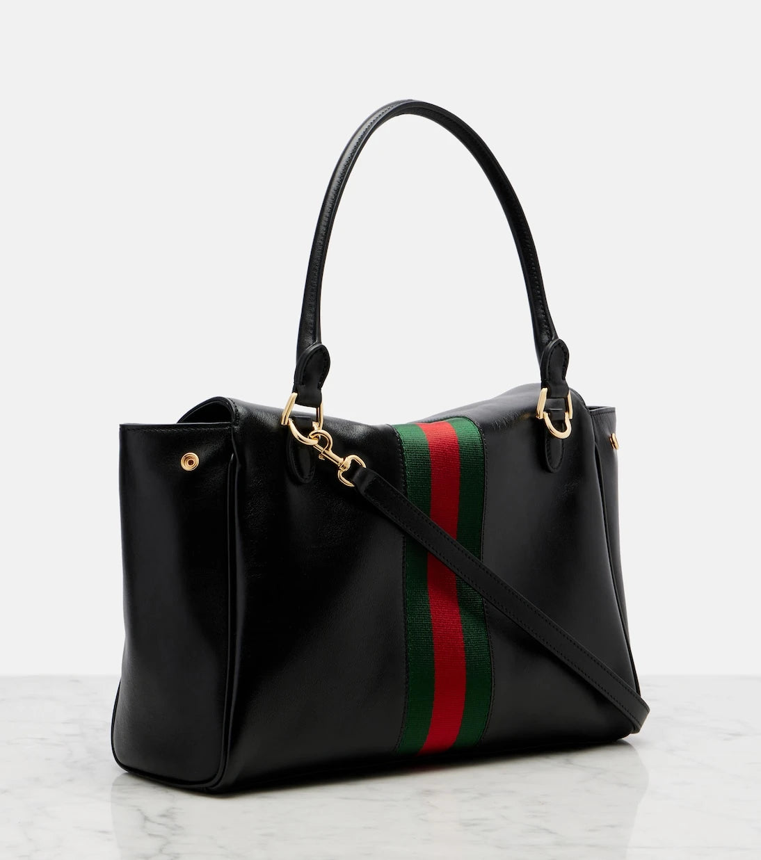 Gucci - حقيبة توت متوسطة من الجلد طراز Paparazzo
