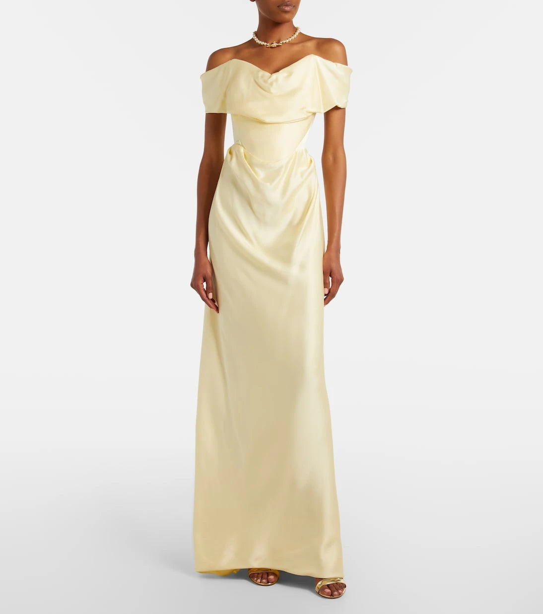 Vivienne Westwood - Nova Cocotte draped satin bustier gown