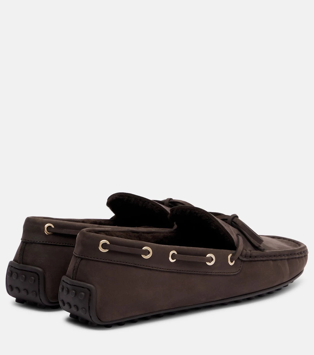 Tod's - Gommino shearling-lined suede boat shoes