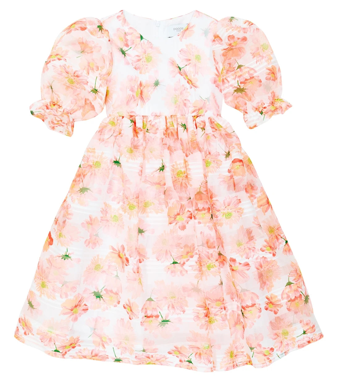 Paade Mode - Puff-sleeve floral chiffon dress
