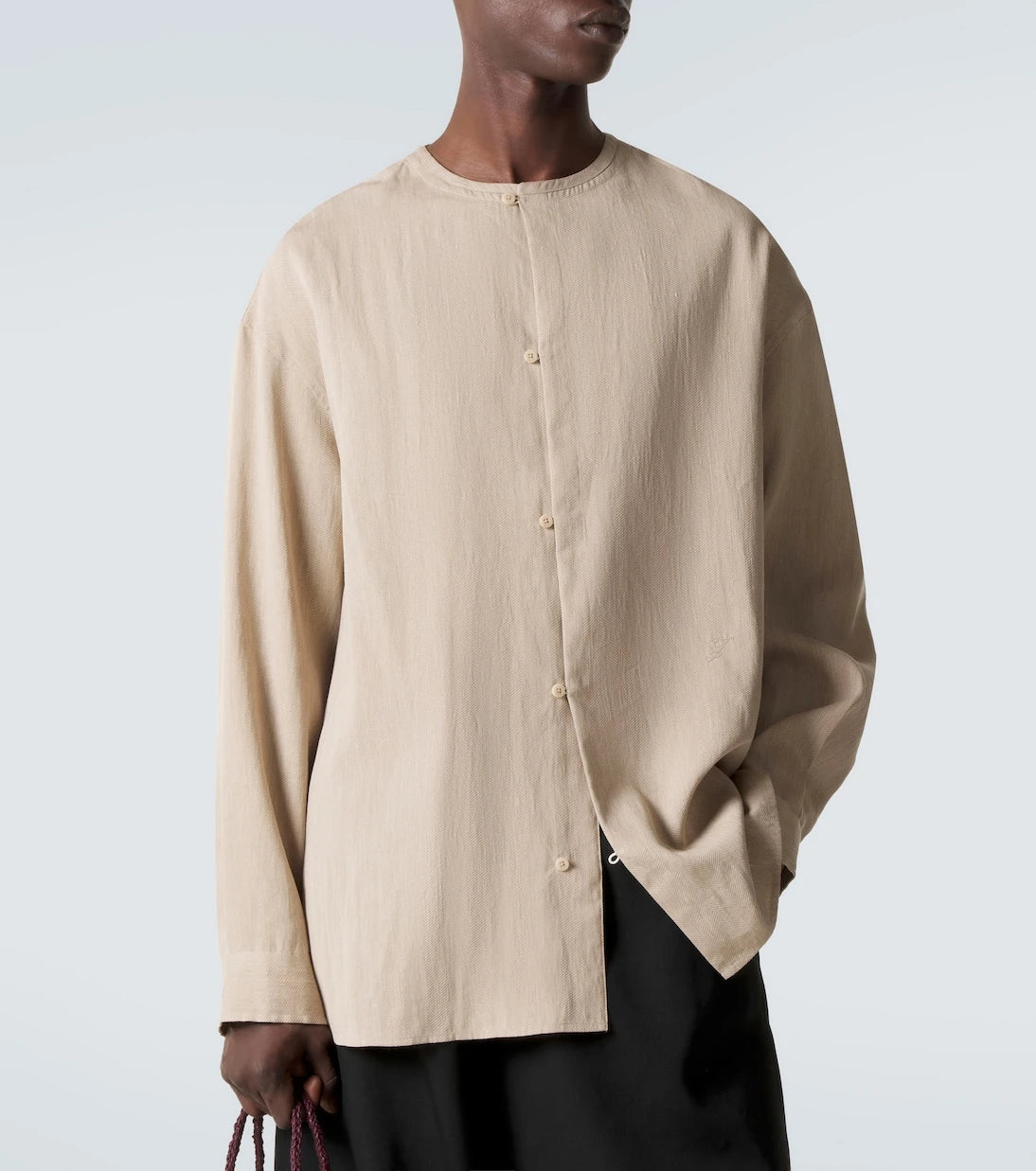 Jacquemus - Pastro herringbone linen-blend shirt