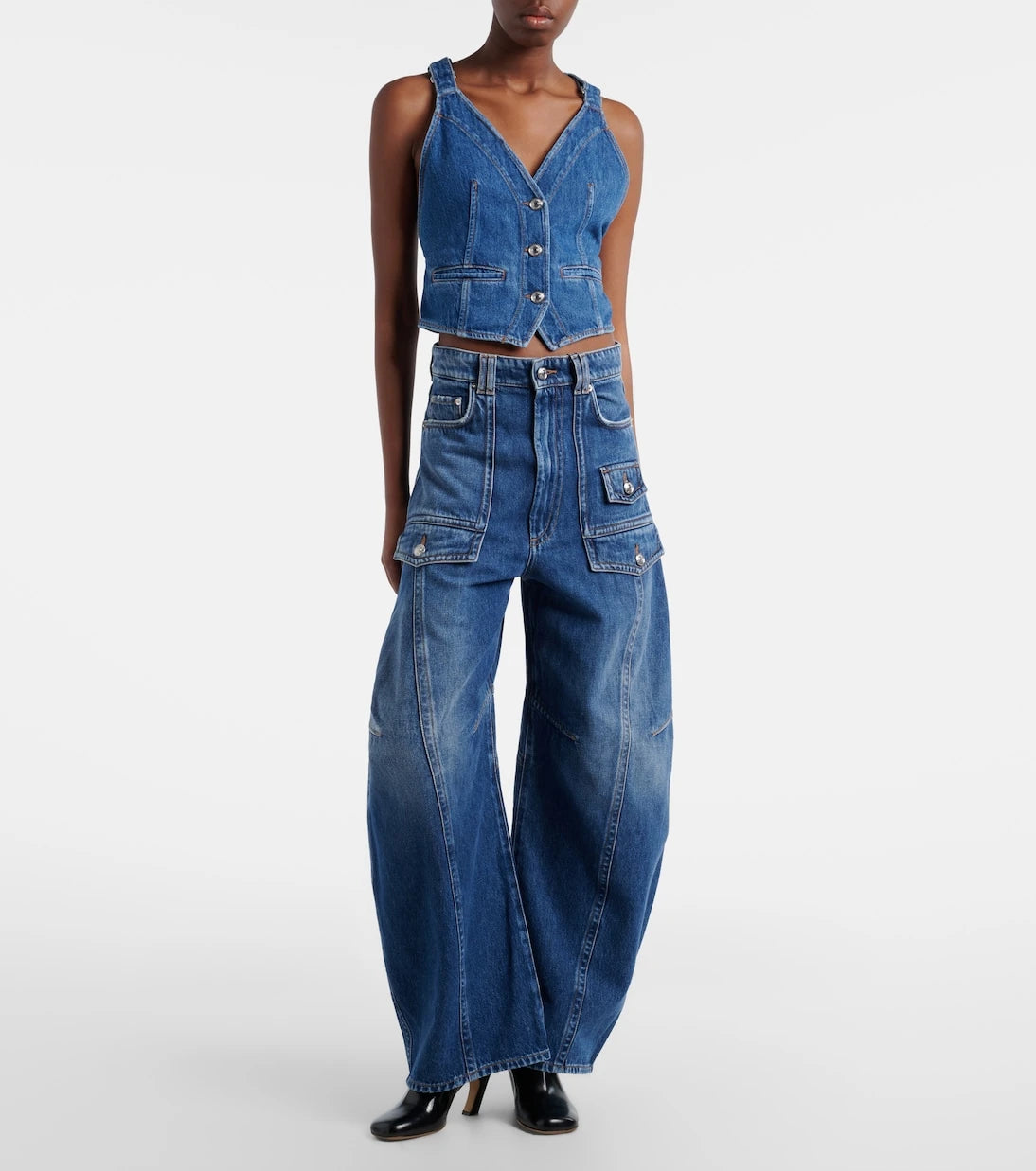 Sportmax - Violino barrel-leg jeans