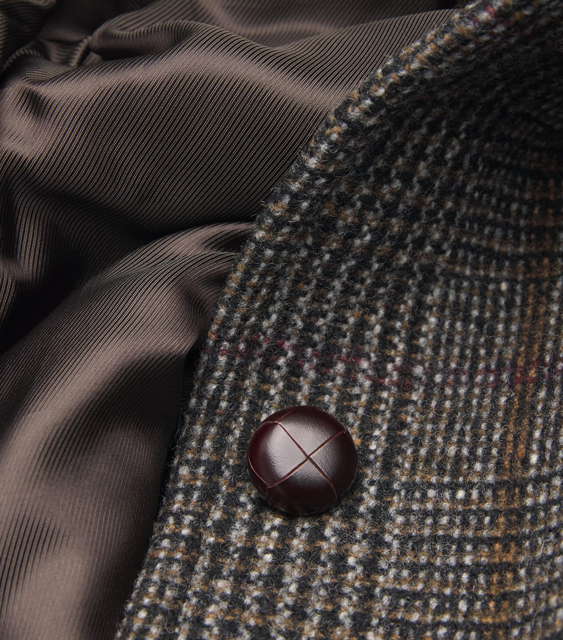 Weekend Max Mara Brown Prince of Wales Check Coat
