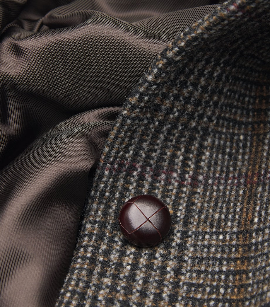 Weekend Max Mara Brown Prince of Wales Check Coat