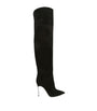 Casadei Black Suede Blade Over-The-Knee Boots 100