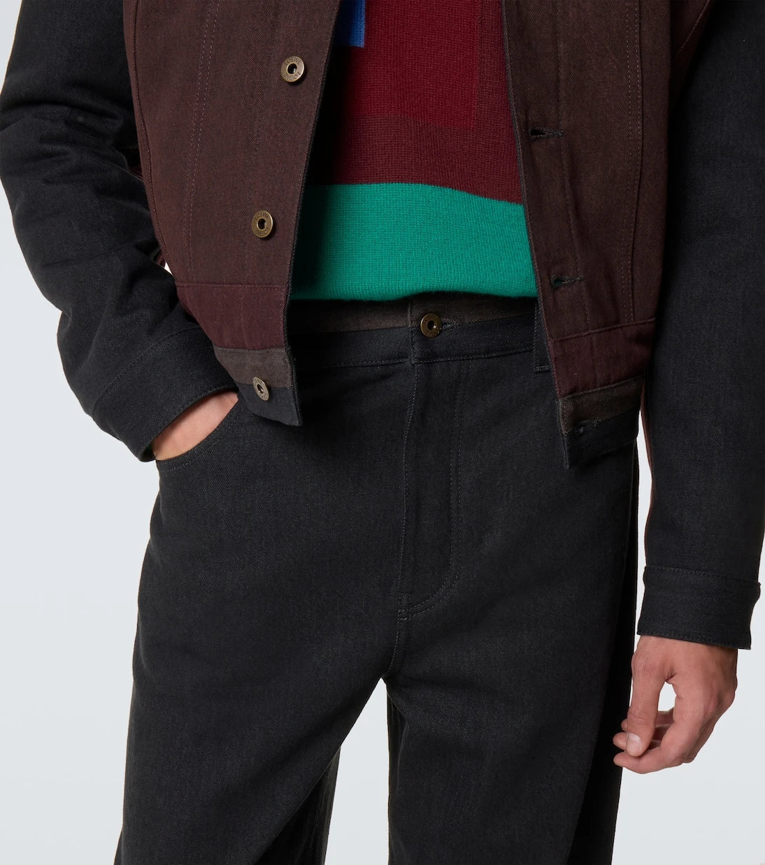 Loewe - Colorblocked wide-leg jeans