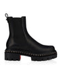 Christian Louboutin Red St Emilia Pyraclou Leather Chelsea Boots
