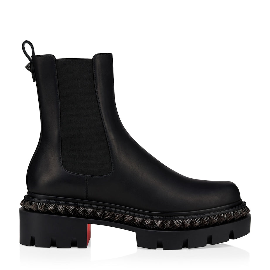 Christian Louboutin Red St Emilia Pyraclou Leather Chelsea Boots