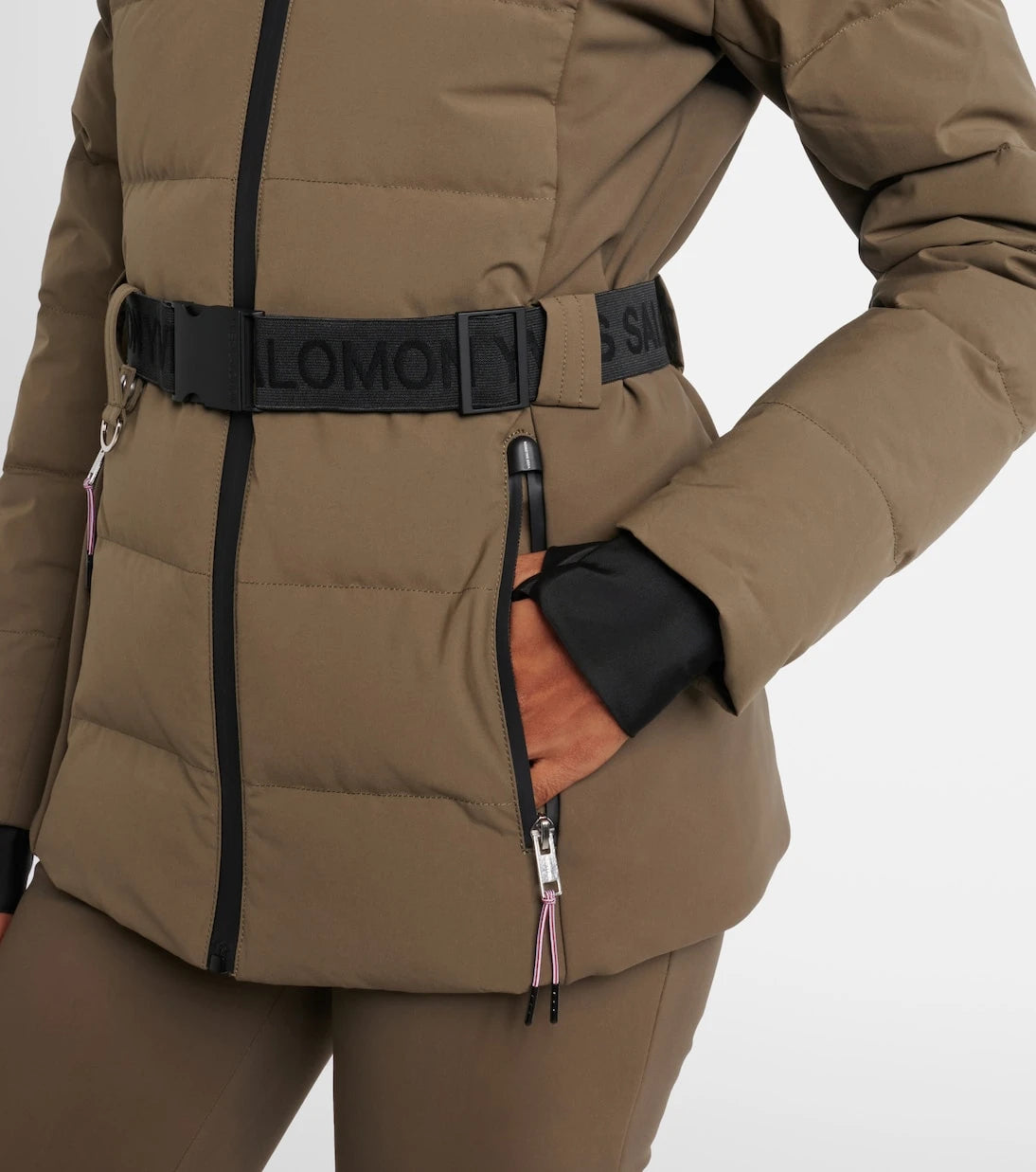 Yves Salomon - Doudoune 64cm belted down jacket