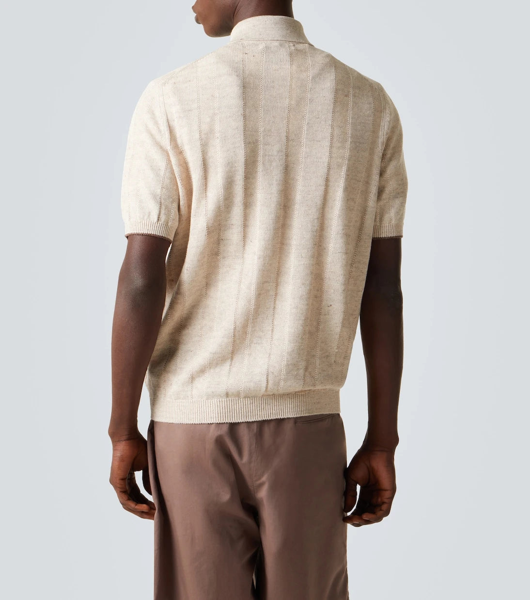 Brunello Cucinelli - Linen and cotton polo sweater
