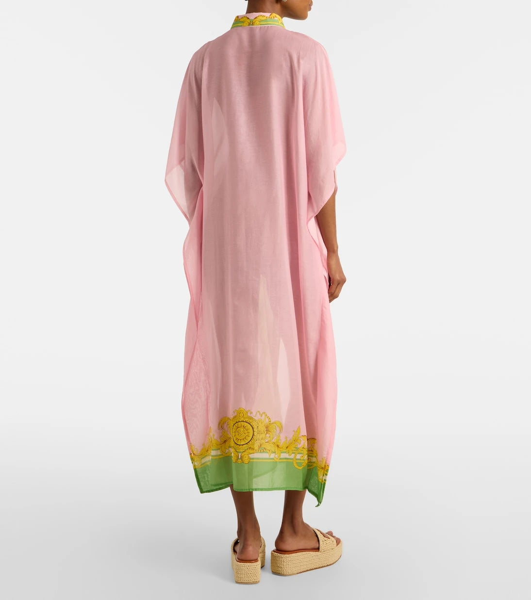 Versace - Printed cotton and silk voile kaftan