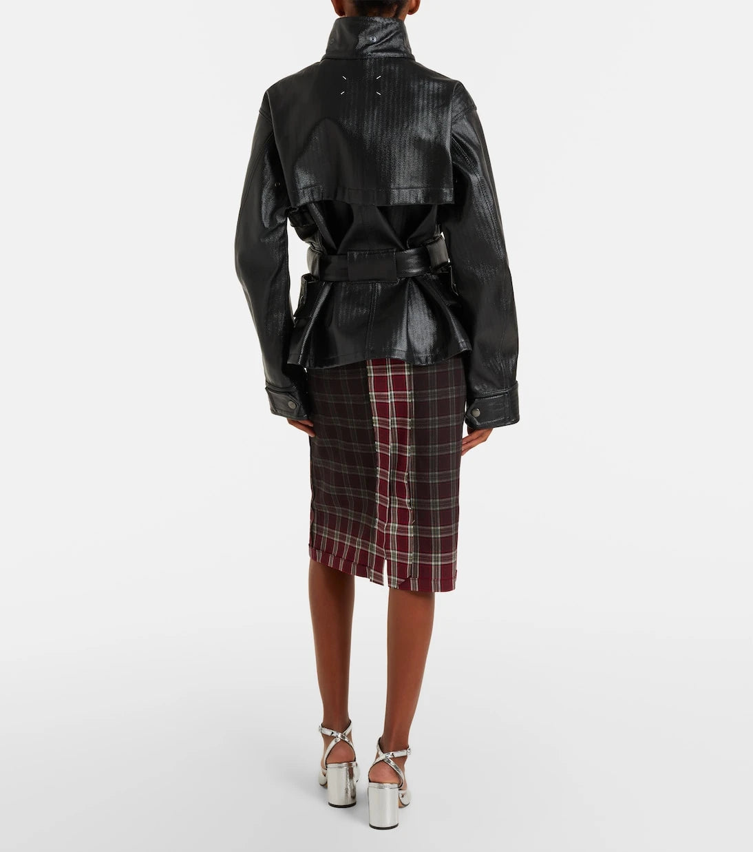 Maison Margiela - Checked pencil skirt