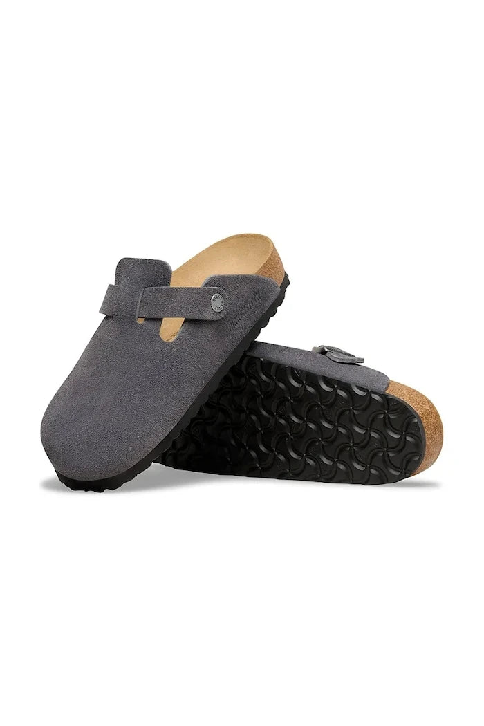 Birkenstock чехли сабо дамски от велур Boston