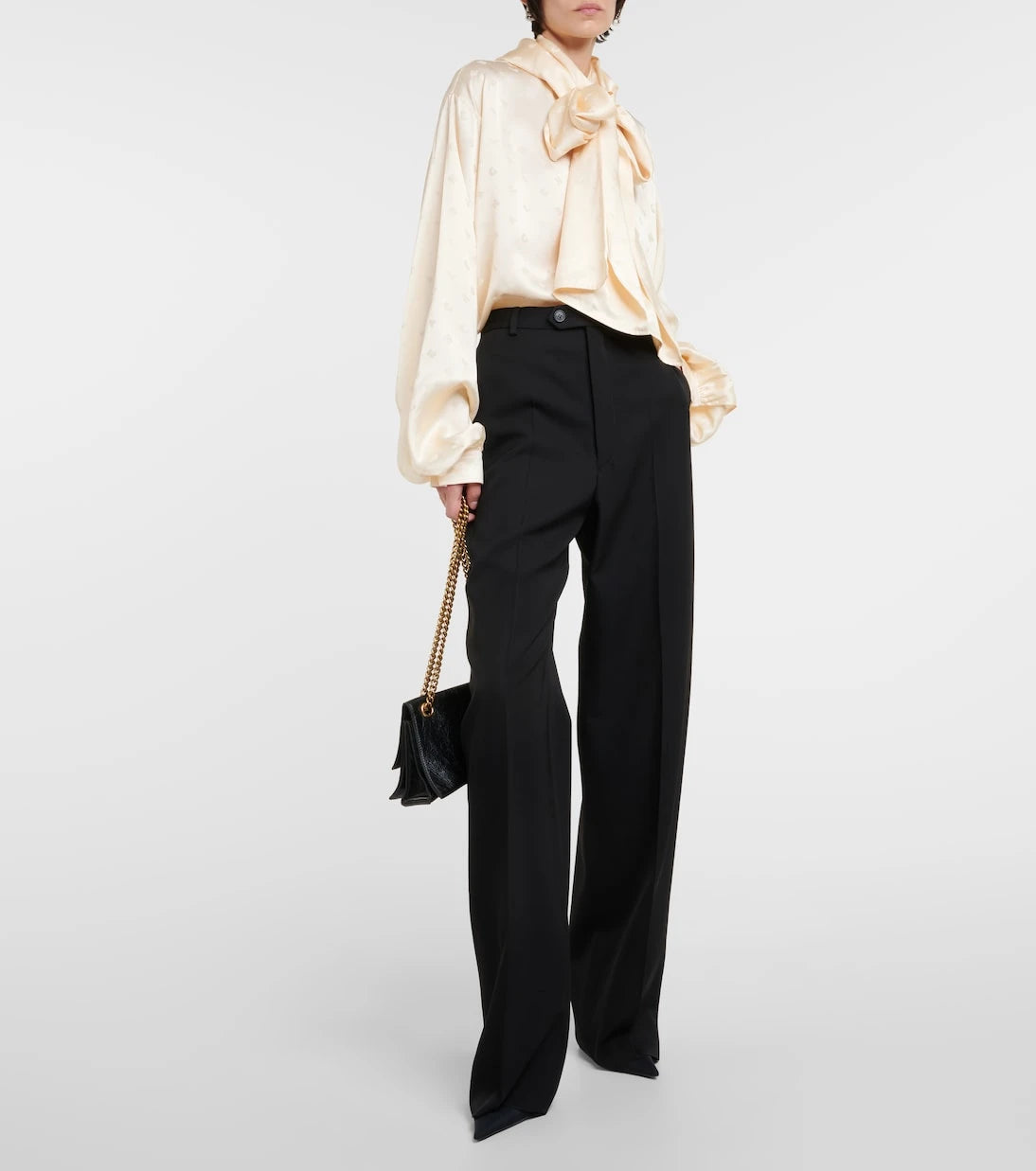 Balenciaga - Mid-rise wool wide-leg pants