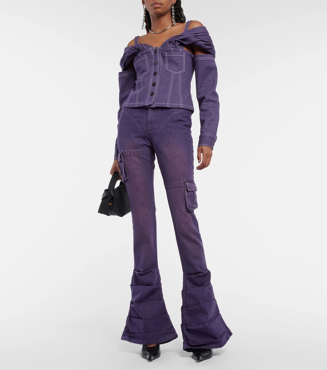 Didu - Gathered flared jeans