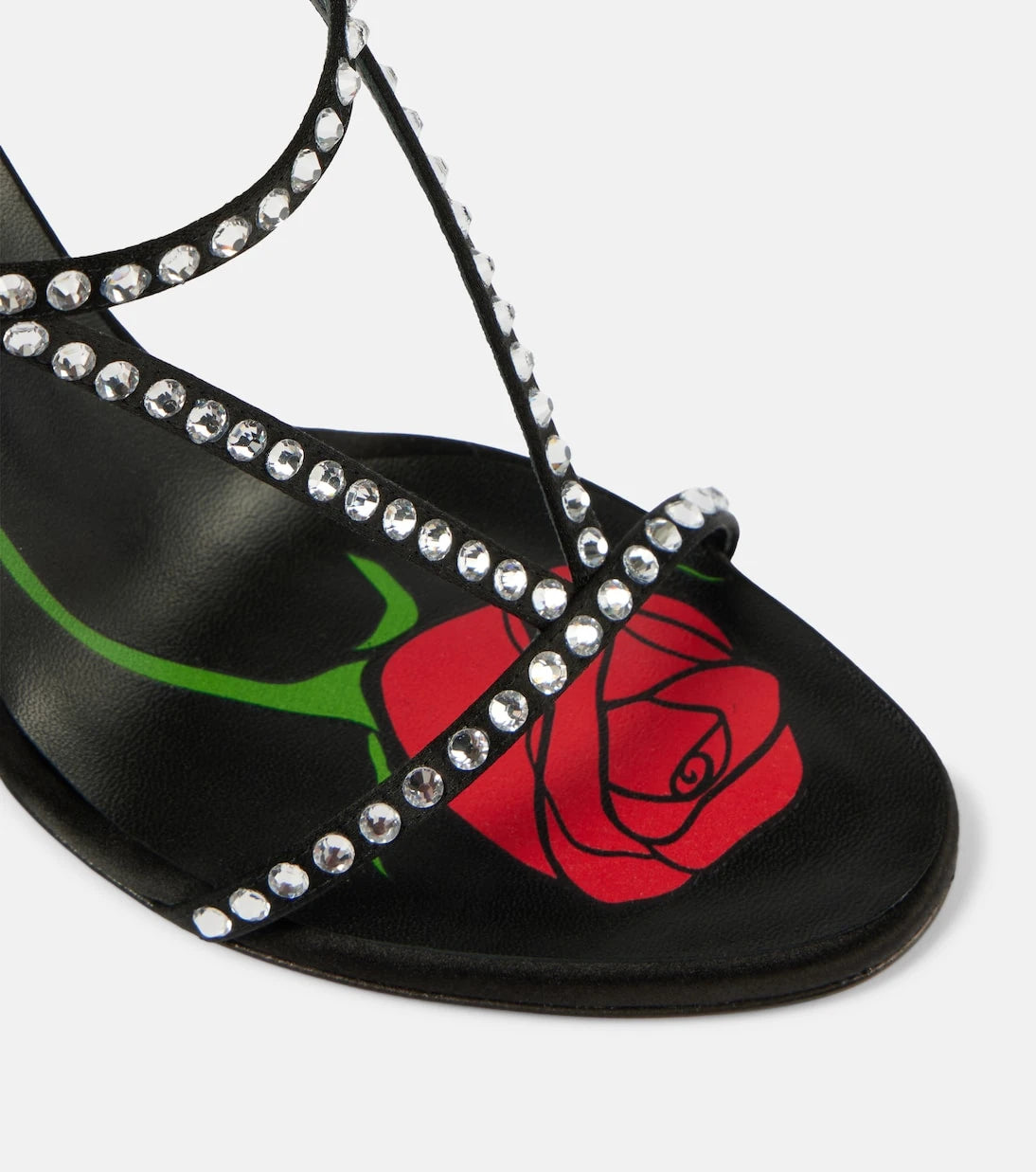 Magda Butrym - Crystal-embellished satin sandals