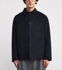 Navy Virgin Wool Overshirt