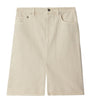 Ivory Mini Denim Skirt