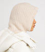 Beige Cashmere Waffle-Stitch Hood