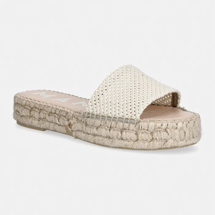 Manebi чехли дамски Cream Net Espadrilles Sandals