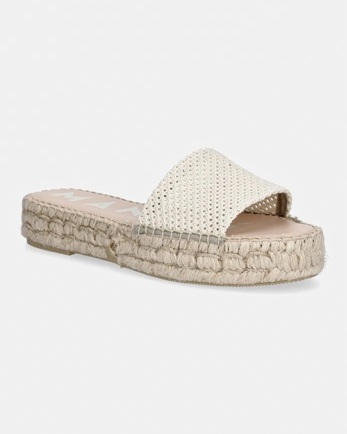 Manebi чехли дамски Cream Net Espadrilles Sandals