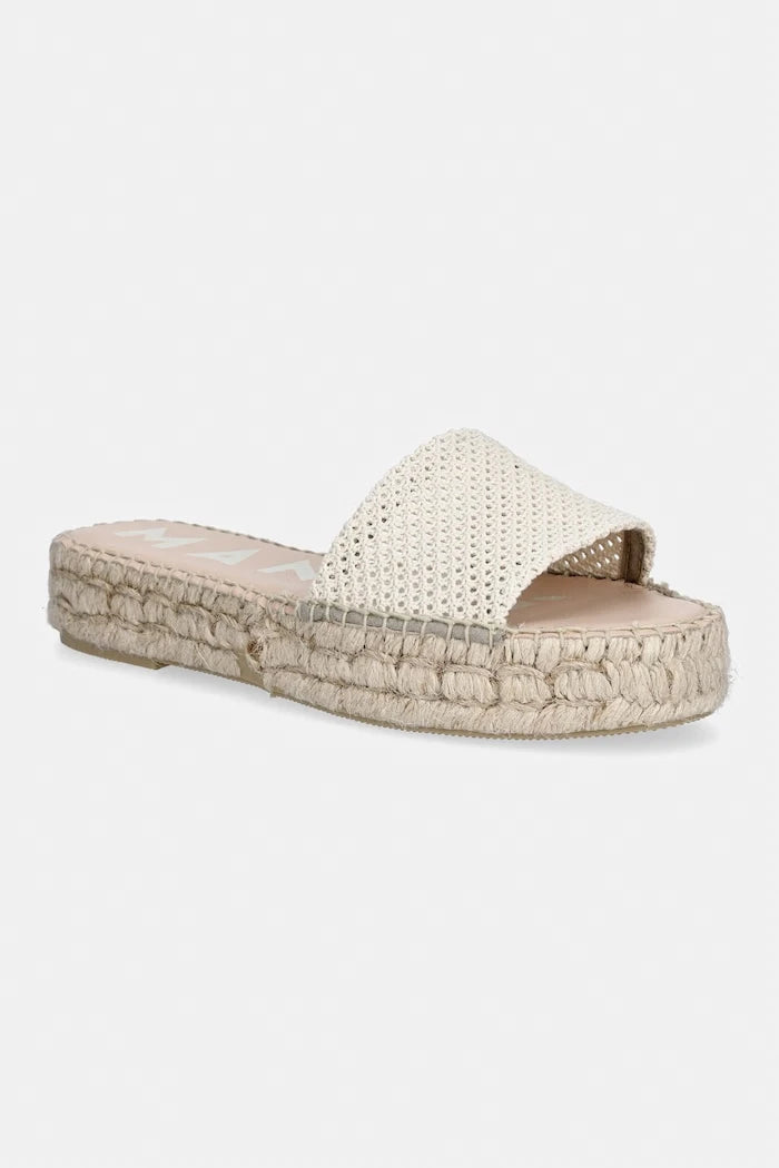 Manebi чехли дамски Cream Net Espadrilles Sandals
