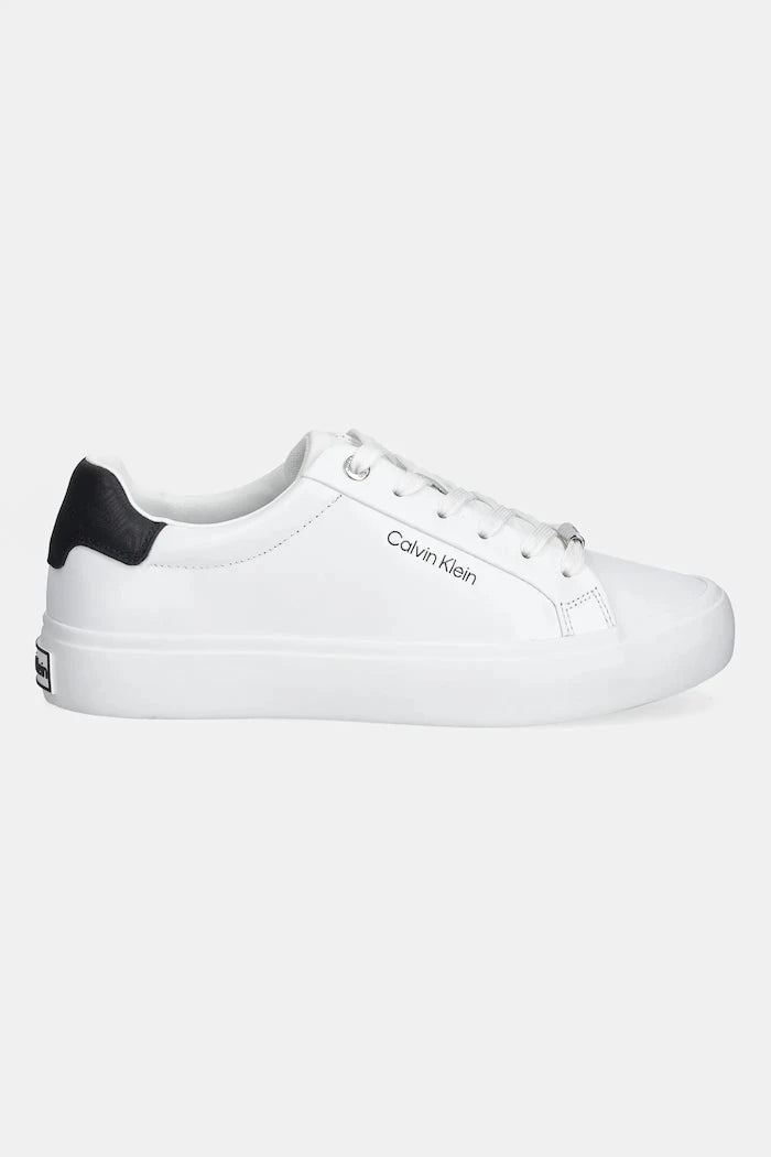 Кожени маратонки Calvin Klein VULC LACE UP LTH/MOIRE BT