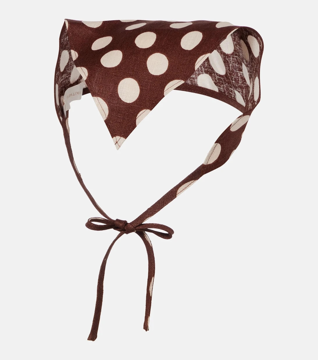 Faithfull - Simona polka-dot linen head scarf