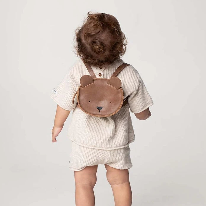 Детска кожена раница Donsje Kapi Classic Backpack Bear